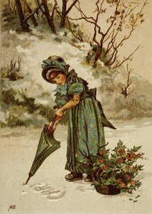 Holly boughs, book illustration